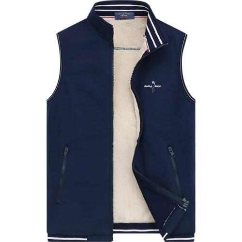 Fashion Kenty & Shark Brand Mens Warm Vest Fleece Vests Casual Winter Sleeveless Mens Jackets Plus Size 4XL Waistcoat