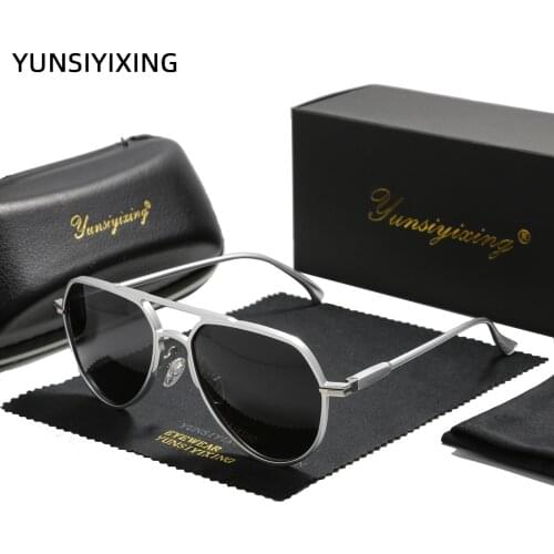 YUNSIYIXING Classic Polarized Mens Sunglasses Aluminum Magnesium Vintage Sun Glasses Luxury Driving Eyewear For Men/Women 6530