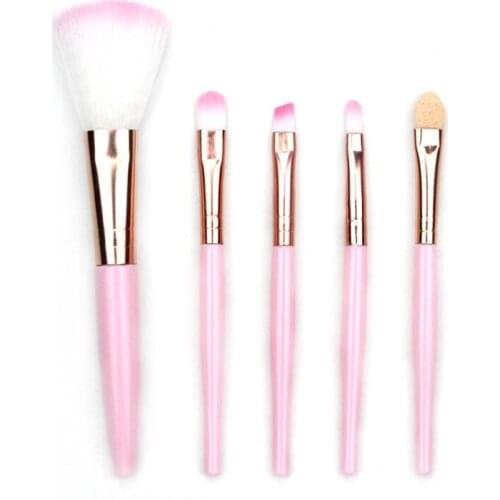 5 Pieces Makeup Brushes Set Eye Shadow Foundation Powder Eyeliner Eyelash Lip Kabuki Make Up Brush Cosmetic Smooth Beauty Tool
