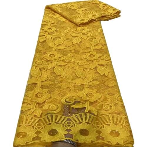 Nigerian Lace Fabric 5 Yards African Lace Fabric 2021 High Quality Lace Fabric French Tulle Lace Fabric For Party Dress DP-120