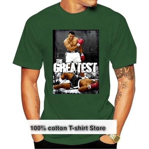 Muhammed Ali Knockout Boxing Embroidered New Black Navy Tee T-Shirt S-5Xl . Homme Plus Size Tee Shirt