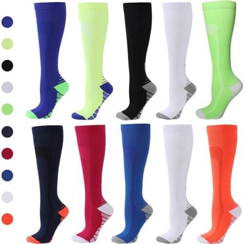 New Compression Socks Best Atheletic Football Socks Graduated Medical Nursing Stockings Fit Running Flight Travel Outdoor Hiking