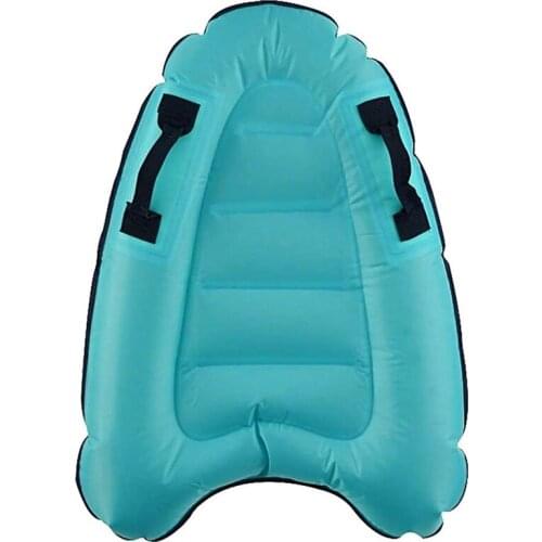 Portable Body Board Inflatable Pool Float Surfboard with Handles Lightweight Soft Body Boards for Travel, Beach Surfing