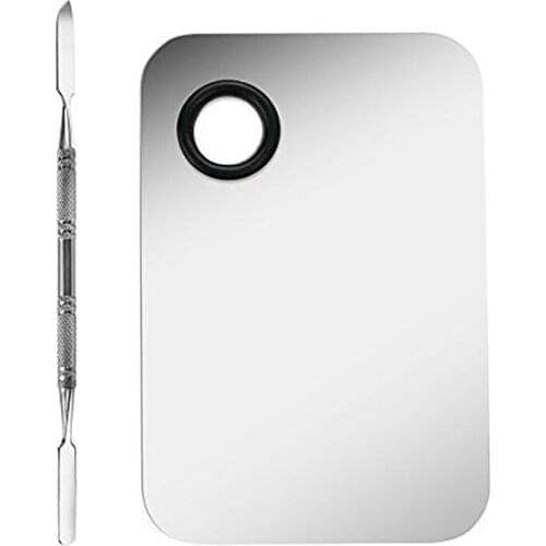 Professional Makeup Palette Tray Mixed Make Up Stainless Steel Liquid Foundation Palette Watercolor Art Makeup Tools