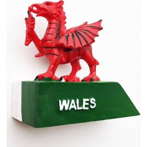 QIQIPP British Wales creative red dragon flag tourism commemorative decorative crafts magnetic refrigerator collection gifts