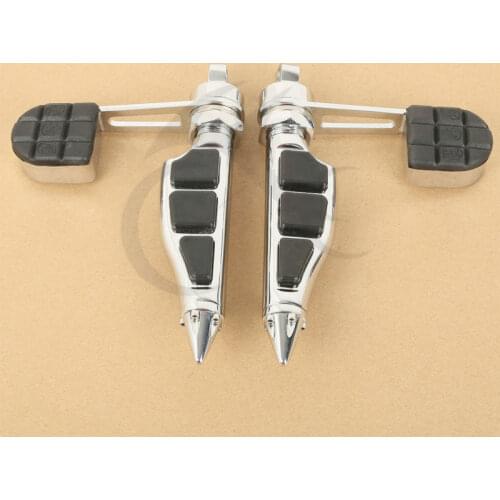Stiletto Foot Pegs Footrest & Heel Stirrup For Harley Softail Sportster 883 1200 Glide Dyna Low Rider FXWG FXR