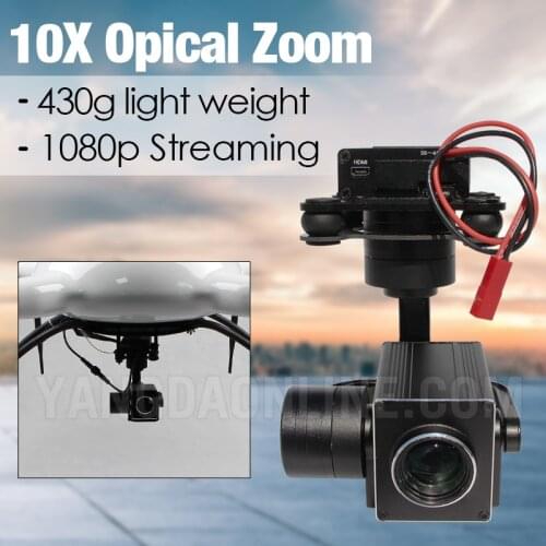 Zoom Camera for Drone 1080P 10X and UAV Drone Camera Gimbal Stabilizer for Aerial Cinematography Inspection Rescue Surveillance