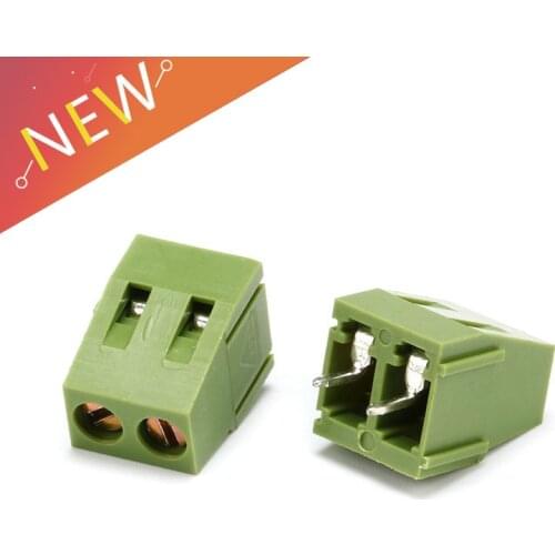 10pcs/lot KF128-2P KF12 Screw 2Pin 5.0mm Straight Pin PCB Screw Terminal Block Connector 2PIN 300V/10A