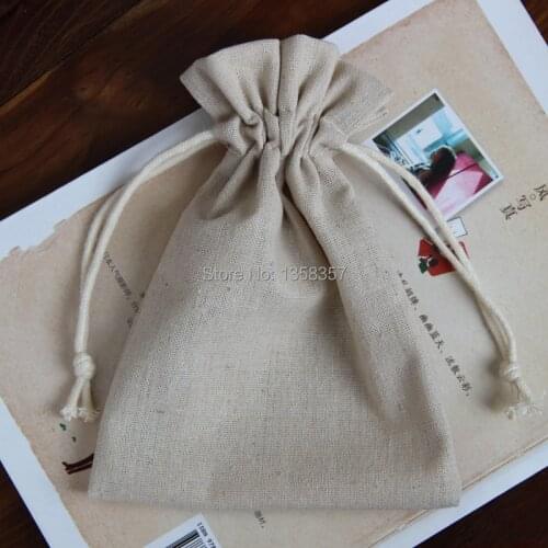 100pcs/lot)High quality jute/linen/flax drawstring jewerly bag for accessory/Ipad,Size can be customized,many colorswholesale