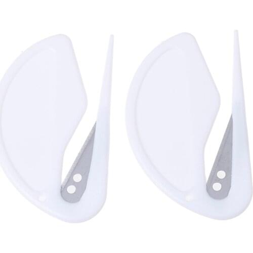 2pcs/lot Papers Guarded Cutter Blade Office Equipment Plastic Letter Opener Mini Sharp Letter Mail Envelope Opener Safety