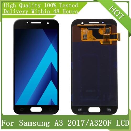 4.7" SUPER AMOLED For SAMSUNG GALAXY A3 2017 A320 A320F A320M SM-A320F LCD Display Touch Screen Digitizer Assembly Replacement