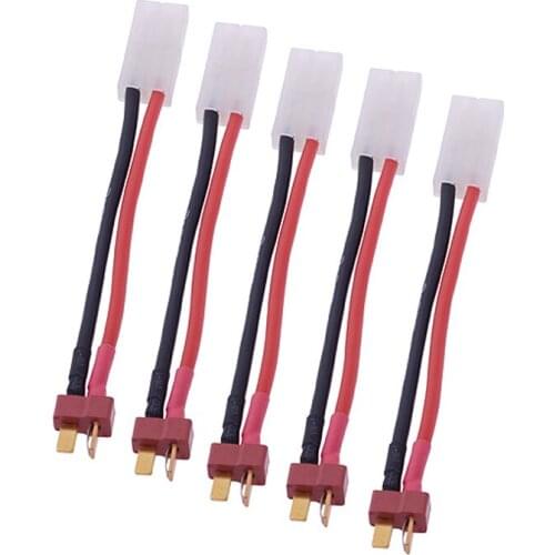5Pcs Deans Charging adapter T Male Plug to Female Tamiya Head Male For RC Car Lipo Battery Charge