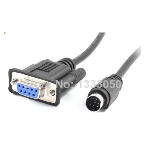 9.8Ft 8P Mini Din to RS422 PLC Programming Cable for Delta DVP/EasyView MT6070