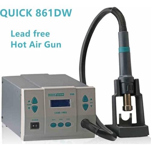QUICK 861DW hot air gun lead free heating soldering station 1000W Rework Station + nozzle IC CPU motherboard phone repair tool