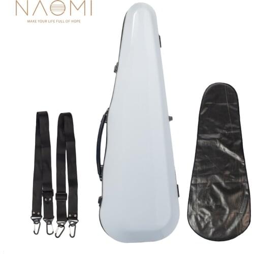 NAOMI Violin Case 4/4 Fiberglass Violin Case Hard Case For 4/4 Violin White Violin Parts & Accessories New