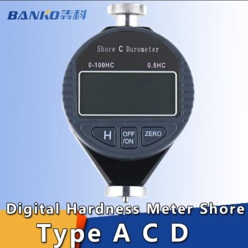 Digital Shore Hardness tester Digital Hardness Durometer Hardness Meter Shore 0-100 A/C/D For Plastic Leather Rubber Multi-resin
