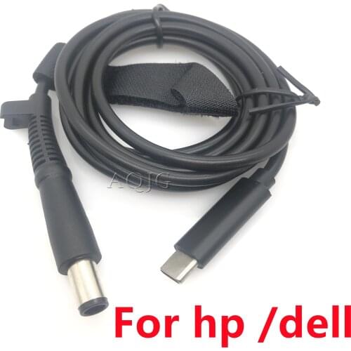 Dc usb type ca 7.4*5.0 mm with pin male plug converter usb c pd charging cable for HP for delll 19v laptop power adapter