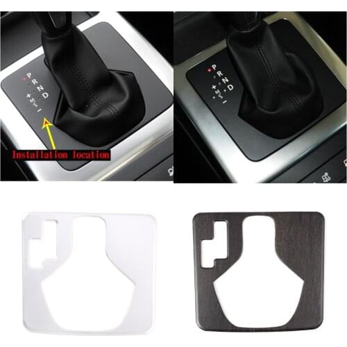 For Land Rover Freelander 2 13-15 ABS Oak Grain & Chrome Console Gear Display Panel Protection Decorative Stickers Car Accessory