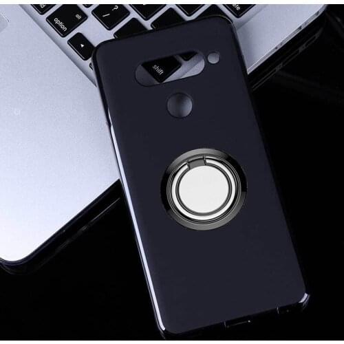 For LG V40 ThinQ Back Ring Holder Bracket Phone Case Cover Phone TPU Soft Silicone Cases for LG V40 ThinQ 6.4"