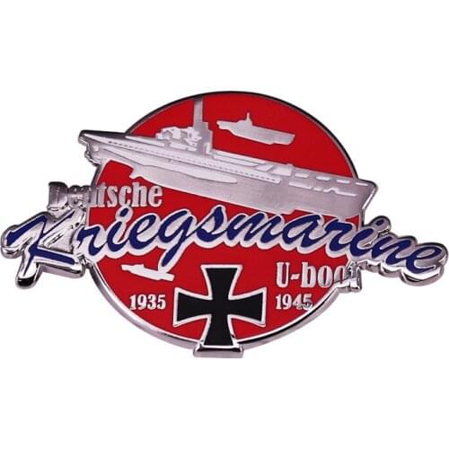 Iron Cross Pattern Enamel Pins WW2 Submarine Medal Brooches Metal Punk German Navy Metal Badge Pin Backpack Jewelry 2021