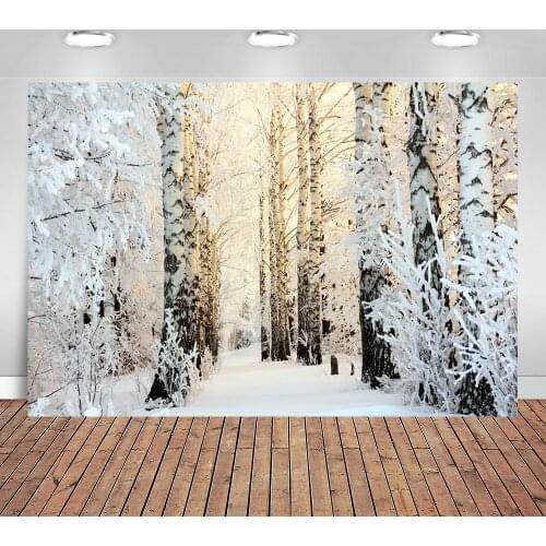 Photography Backdrop Christmas Photo Background Christmas Xmas Family Snowy Winter Forest Studio Photobooth Backdrop