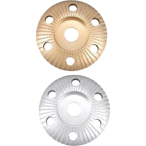 Hot XD-4.5Inch Wood Shaping Disc Round Carving Disc with Hole 22mm Bore Sanding Grinder Wheel for 115 125 Angle Grinder