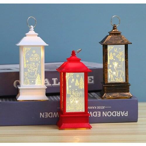 Hot Sale Christmas Lantern Shaped Lighting Decor Classical Design Small Hanging Lamp Ornament for Home Patio Holiday Figurines