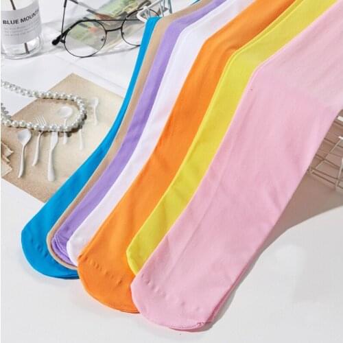 80D Velet Autumn Sexy Party Tights Women Candy Color Basic Stockings Pink Red Yellow Blue Skin Black Lolita Tights Hosiery