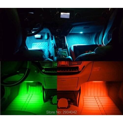 Atmosphere Neon Light Lamp LED Wireless Multi Color RGB Voice Sensor Sound music control Car Lighter car-styling accessories