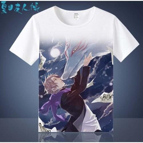 New Summer T-shirt Natsume Yuujinchou Cosplay Japanese Anime Tshirt Casual Short Sleeve Tees