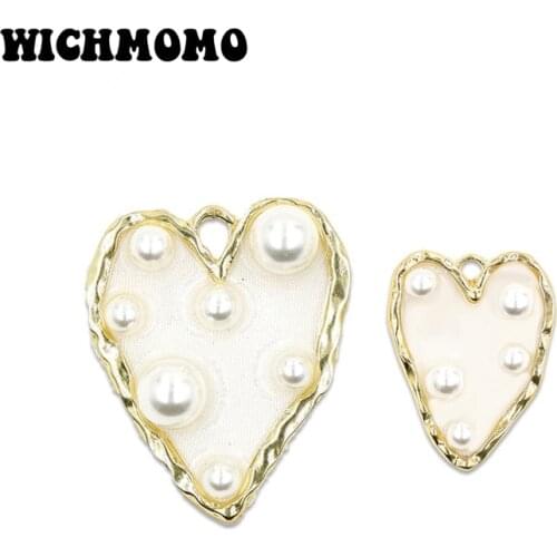 New 2 or 4 Pieces/bag High Quality Zinc Alloy Inlay Acrylic Beads Charms Pendants for DIY Earrings Necklace Jewelry Accessories