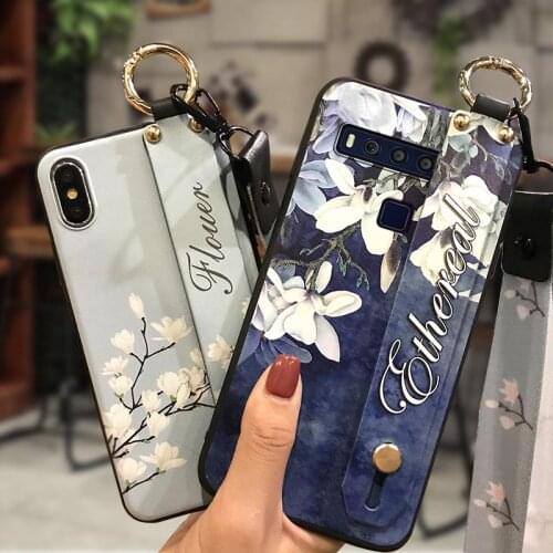 Silicone New Arrival Phone Case For TCL 10L/10 Lite Waterproof Soft Case Fashion Design Wrist Strap