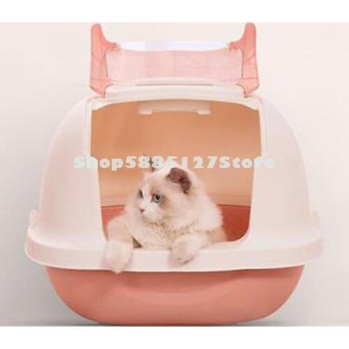 Cat Litter Basin Fully Enclosed Cat Toilet Large Enclosed Fully Enclosed Deodorant Anti Splash Cat Supplies