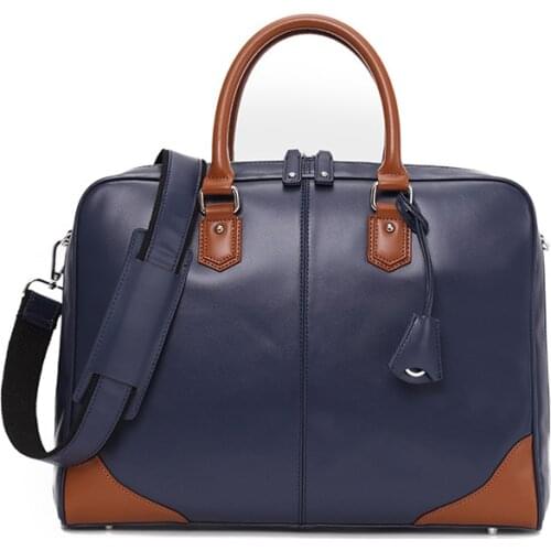 Retro fashion mens briefcase mens business one shoulder commuting fashion Japan and South Korea one shoulder bag