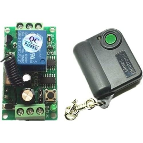 DC12V 1CH 10A Receiver Remote Control Garage Door RF Wireless Remote Control Switch SystemTransmitter + 1 X Receiver