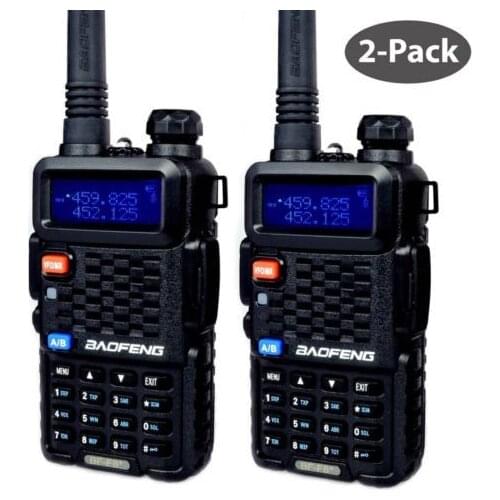 2-Pack walkie-talkie Baofeng BF-F8+ HAM Black Radio Dual-Band 136-174/400-520 MHz Free Support