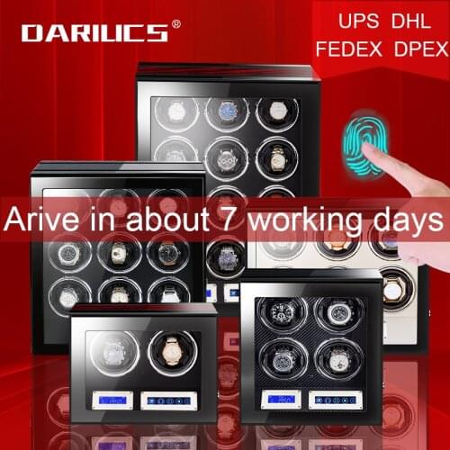 Luxury Automatic wood watch box watch winder with Mabuchi motor LCD touch screen and Remote control mechanical Watch winder box