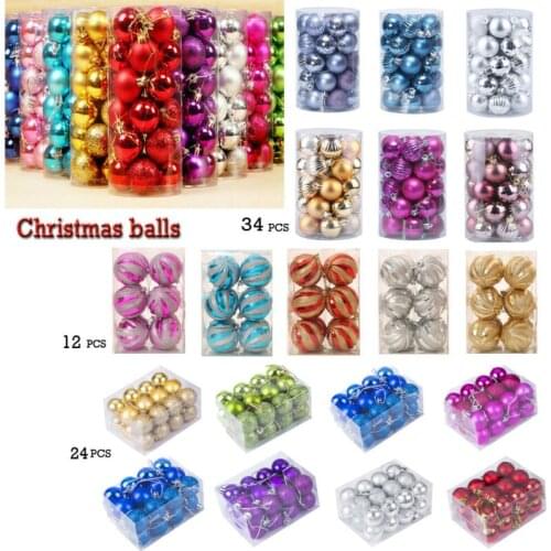 Christmas Tree Balls Baubles Hanging Sphere Ornament Party Xmas Home Decorations