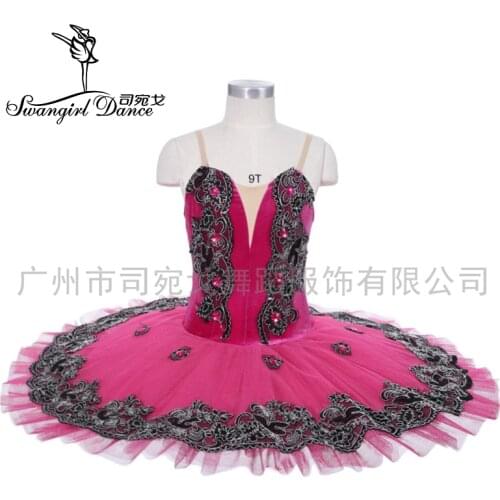 Rose red ballet tutu costume Flower Fairy professional ballerina dancing performance dress JY005C