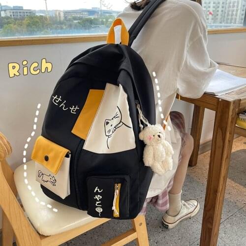 Cartoon Small Fresh Backpack Women Cute College School Backpacks Bag for Teenagers Female Korean Harajuku Shoulder School Bags
