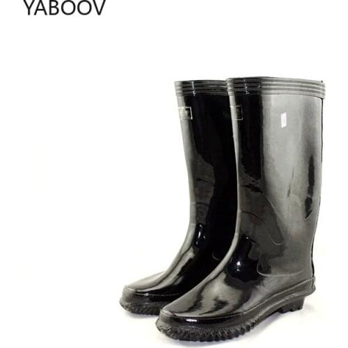 Rubber Fishing Boots for Men Waterproof Mens Rain Shoes Good Quality Man Garden Work Rainboots Non-slip Male Water Shoes