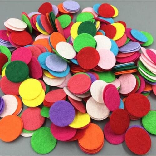 DIY 400PCS Die Cut Felt Circle Appliques Cardmaking decoration Mixed Colors 20mm