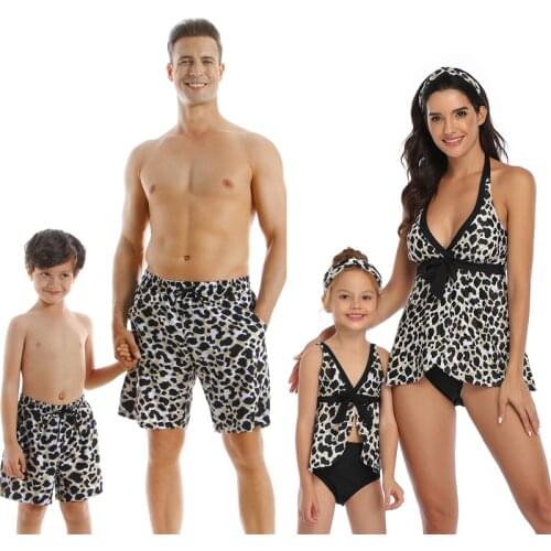 Family Swimming Suit Mother Daughter Dad Son Bikini Beachwear Swim Sets Adults Kids Baby Swimwear Bathing Suit Mom Daughter Swim