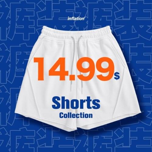 INFLATION Mens Cargo Shorts 2021 Fashion Elastic Waist Loose Fit Sweat Shorts Men Hip Hop Shorts With Drawstring 3674S21