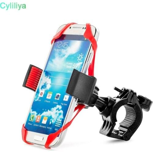 Universal Bike Bicycle Motorcycle Handlebar Mount Holder Phone Holder With Silicone Support Band For Iphone 6 7 plus Samsung s7