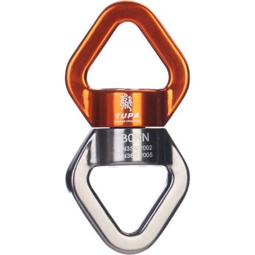 30KN Rope Swivel Connector 360 Rotated Universal wheel Rock Climbing Rope Accessory Full Bearing for Climbing down