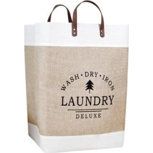 Waterproof Collapsible Laundry Basket Dirty Clothes Hamper Printed Foldable Storage Bin Sundries Sorter Basket