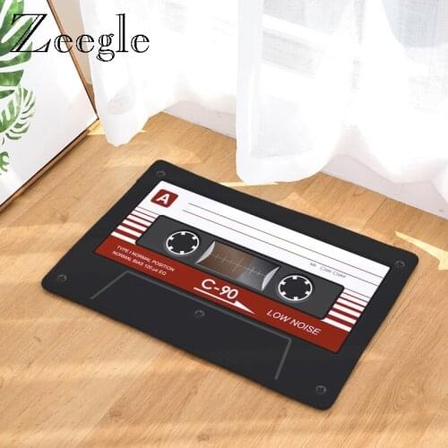 Zeegle Entrance Doormat Magnetic Tape Printed Carpets Bedroom Rugs Welcome Floor Mats Coral Fleece Hallway Entrance Door Mats