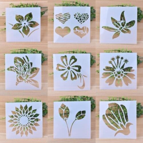 1pc Flower Grass Stencil DIY Walls Layering Painting Template Decoration Scrapbooking Embossing Supplies Reusable