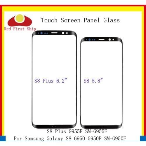 10Pcs/lot Touch Screen For Samsung Galaxy S8 G950 G950F / S8 + plus G955 G955F Touch Panel Front Outer S8 LCD Glass Lens